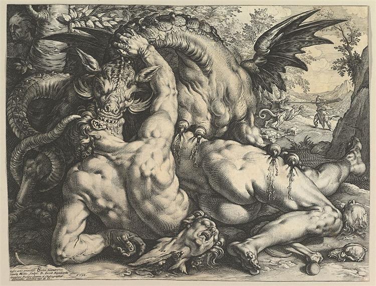The Dragon Devouring the Companions of Cadmus, 1588 - Hendrick Goltzius