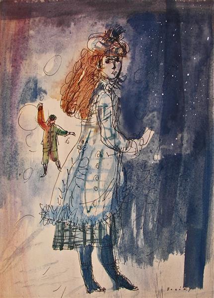 Proust: Illustration 6., 1979 - Maria Bozoky