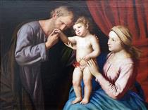 The Holy Family - Giovanni Battista Salvi da Sassoferrato