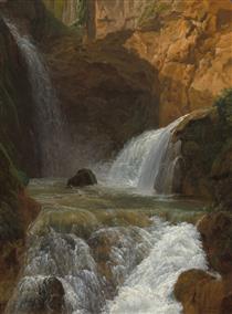 View of the Waterfalls at Tivoli - Jean-Joseph-Xavier Bidauld