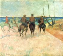Reiter am Strand I - Paul Gauguin