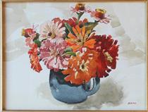 Vase with Flowers - Adolf Hitler
