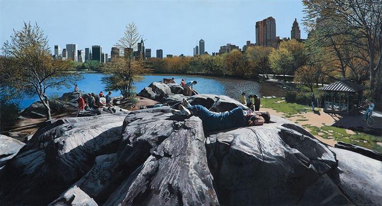 Sunday afternoon in the Park, 1989 - Richard Estes