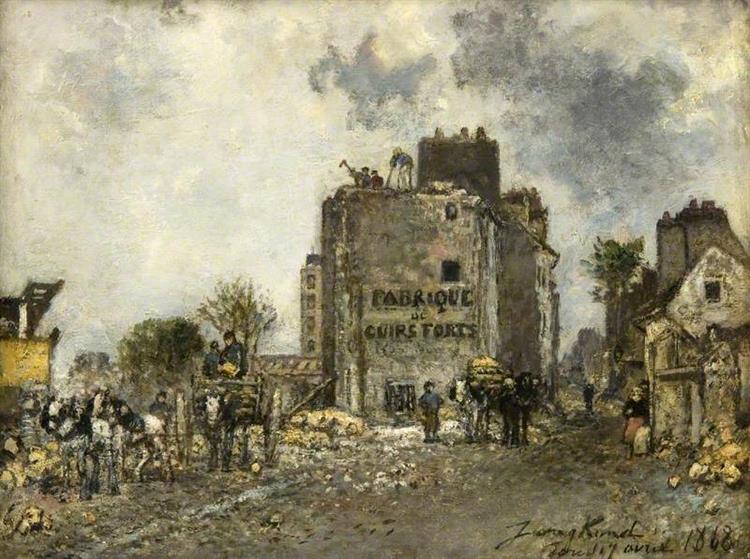 Paris, Demolition of the Rue des Francs-Bourgeois, 1868 - Johan Jongkind