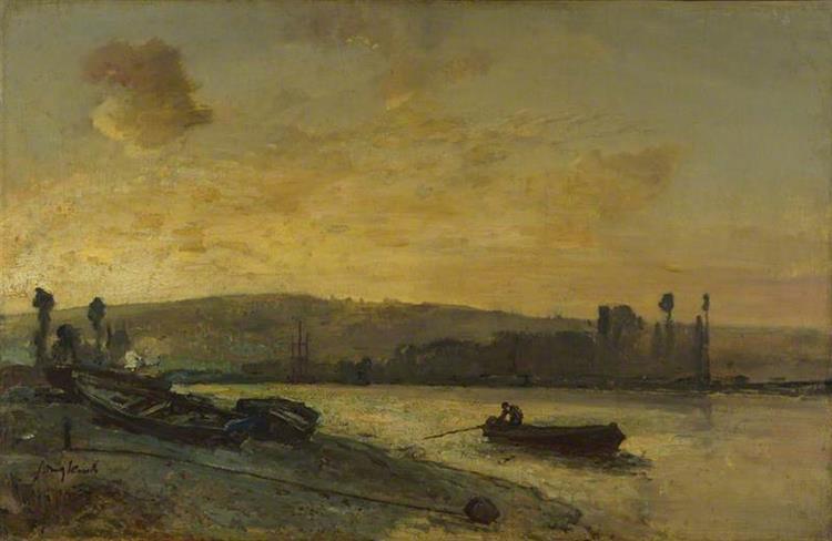 River Scene, 1860 - 1880 - Johan Jongkind