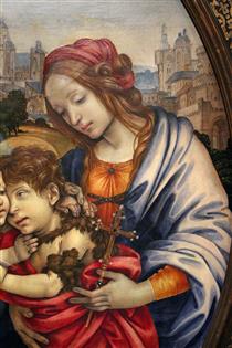 Sacra Famiglia coi Ss. Giovanni Battista e Margherita (detail) - 菲利皮諾‧利皮