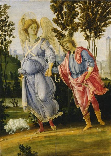 Tobias and Archangel Raphael, 1482 - Filippino Lippi