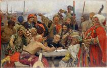 Les Cosaques zaporogues écrivant une lettre au sultan de Turquie - Ilia Répine