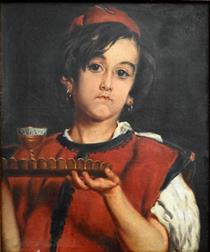 The little Moroccan with the tray - Alfred Dehodencq