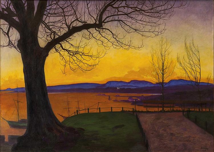 Spring Evening, Akershus Fortress, 1913 - Harald Sohlberg