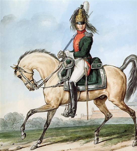 1st Regiment of Dragoons - Colonel. Part of a Series Chronicling the Uniforms of Napoleon's Grande Armée., 1812 - Carle Vernet
