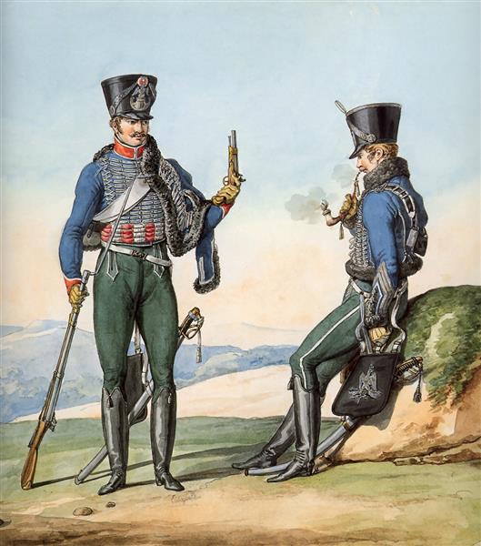 1st Regiment of Hussars. Part of a Series Chronicling the Uniforms of Napoleon's Grande Armée., 1812 - Carle Vernet