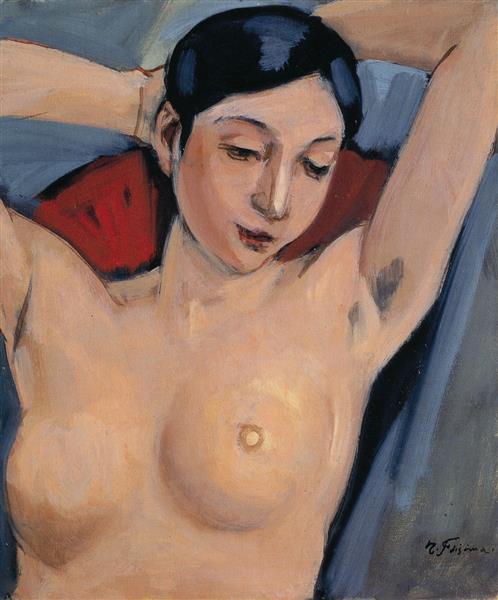 Female Nude, - Fujishima Takeji