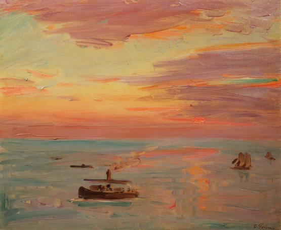 Sunrise at the Port of Kobe, 1935 - 藤島武二