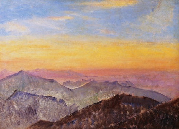 Sunrise up in the Mountains, 1934 - Fujishima Takeji