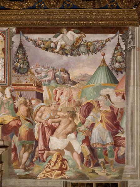 Camillo Punishes the Treacherous Teacher from Falerii, 1545 - Francesco de' Rossi (Francesco Salviati), "Cecchino"