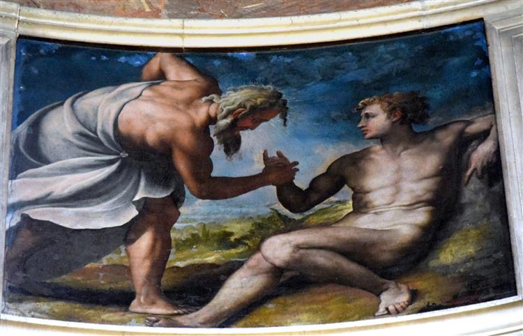 Creation of Adam, c.1550 - Francesco de' Rossi (Francesco Salviati), "Cecchino"