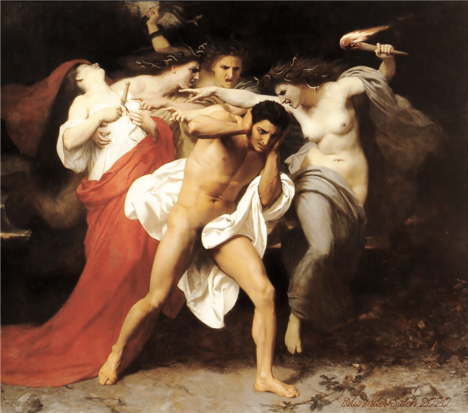 Orestes Pursued by the Furies, c.1862 - 布格羅