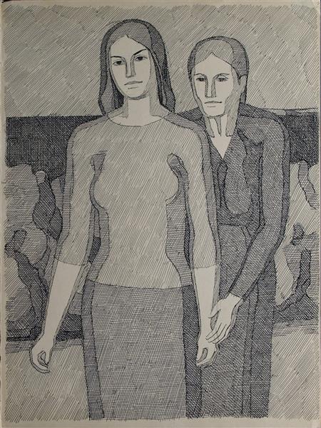 Two Women In Nature, c.1960 - Hryhorii Havrylenko