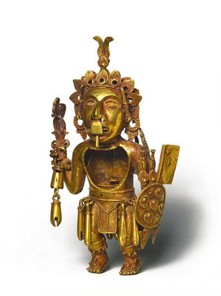 Pendent in the Shape of a Warrior, c.1350 - 阿茲特克藝術