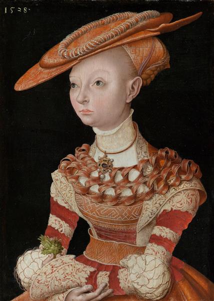 Young Lady holding a Finger Fern, 1538 - Lucas Cranach, o Velho