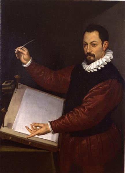 Portrait of a Scribe, c.1560 - Бартоломео Пассаротті