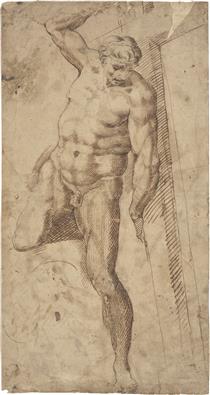 Copy of the Good Thief, From the Last Judgement of Michelangelo - Bartolomeo Passarotti