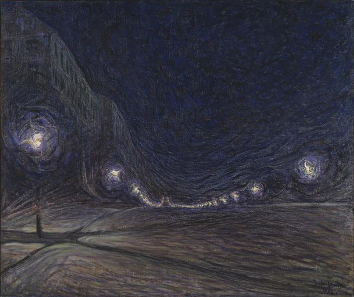Hornsgatan nattetid, 1902 - Eugène Jansson