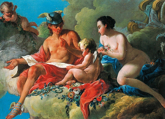 Education of Cupid, c.1750 - Шарль Андре Ван Лоо