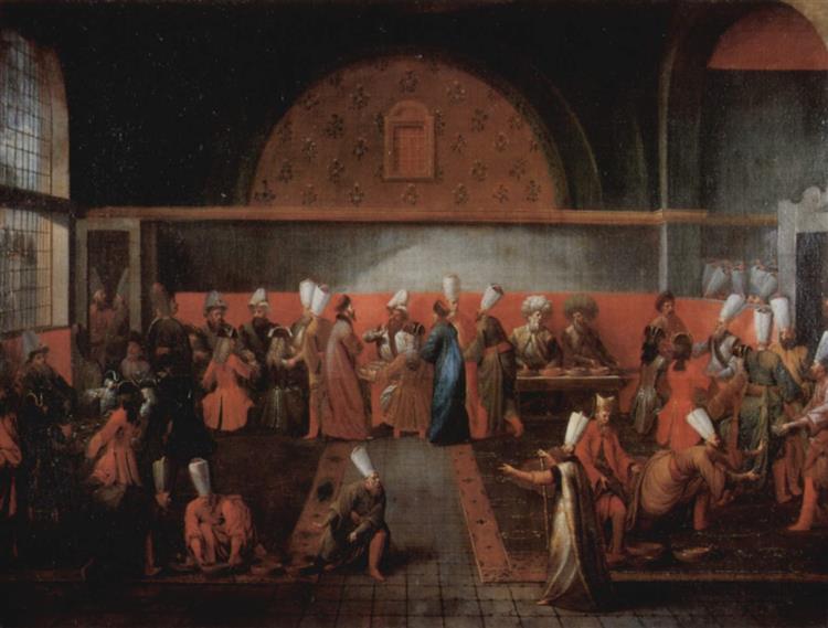 Reception of the French Ambassador, Viscount D'andrezel, by Sultan Ahmed Iii, 17 October 1724, in Constantinople. the Dinner is Offered by Grand Vizier Ibrahim Pasha, 1724 - Jean Baptiste Vanmour
