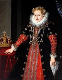 Portrait of Queen Anne of Austria - Мартин Кобер