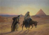Flight into Egypt - Eugène Girardet
