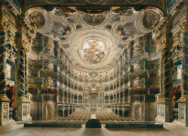 Inner View Of The Margravial Opera House Bayreuth, 1879 - Gustav Bauernfeind