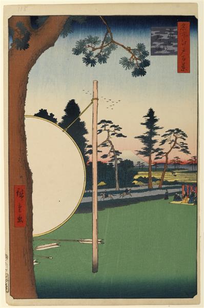 115. The Takata Riding Grounds, 1857 - Utagawa Hiroshige