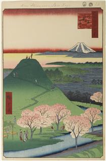 24. New Fuji in Meguro - Utagawa Hiroshige