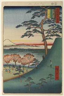 25. The Original Fuji in Meguro - Утагава Хиросигэ