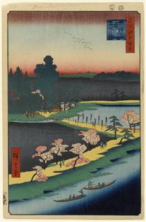31. Azuma No Mori Shrine and the Entwined Camphor - Utagawa Hiroshige