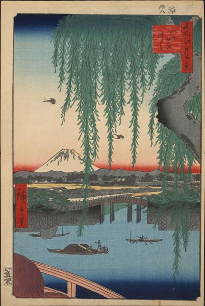 45 (62) Yatsumi Bridge, 1857 - Утагава Хиросигэ