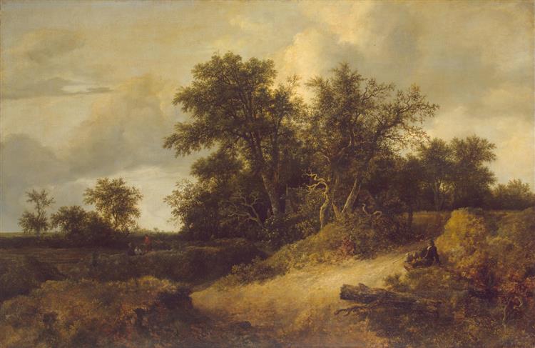 Landscape with a House in the Grove (Peasant Cottage in a Landscape), 1646 - Якоб Ізакс ван Рейсдал