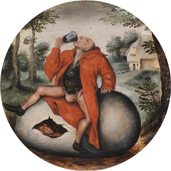 The Drunkard on An Egg - Pieter Brueghel the Younger