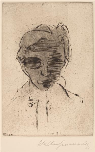 Gloomy Face, Self-portrait, 1922 - Walter Gramatté