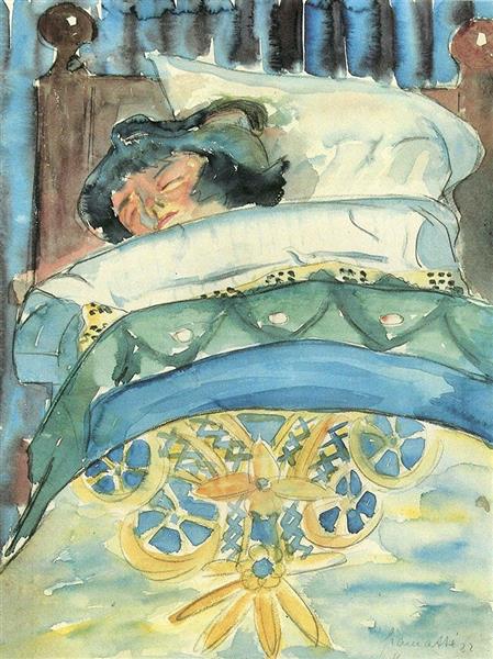 Sleeping girl II - Walter Gramatté