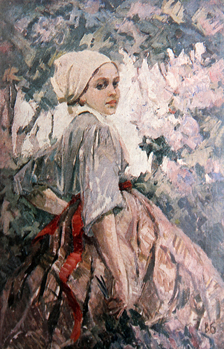 Дівчина біля бузку, 1943 - Володимир Бондаренко