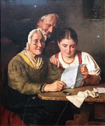 A Letter from America - Berthold  Woltze