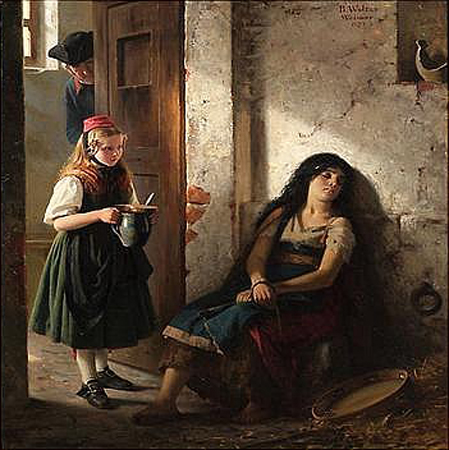 Young Gipsy Under Arrest - Berthold  Woltze