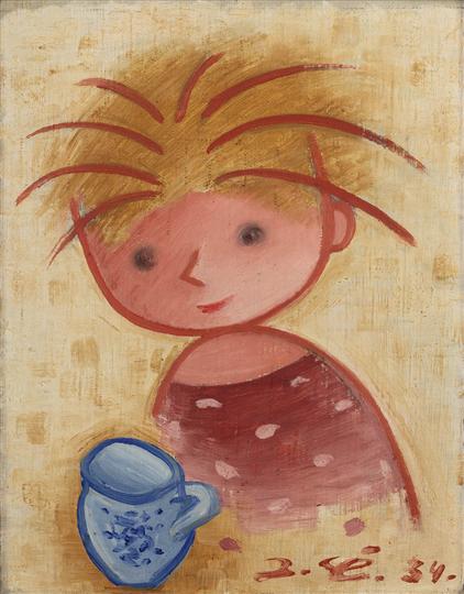 Dítě a hrnéček, 1934 - Josef Capek