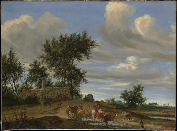 A Country Road - Salomon van Ruysdael
