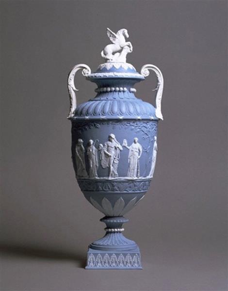 Jasperware vase and cover, Wedgwood, c.1790 - John Flaxman