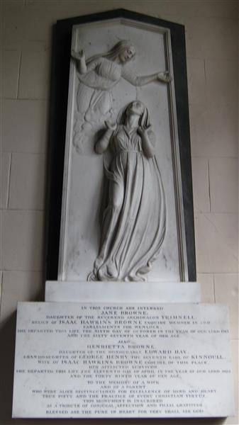 Memorial to Jane and Henrietta Browne, Mother and Wife of IH Browne, Badger Parish Church, Shropshire - John Flaxman