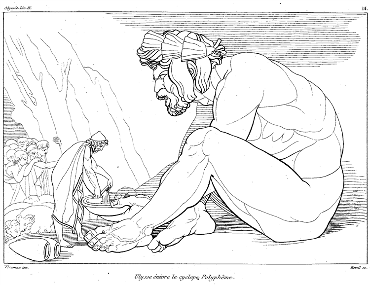 Illustration to Odyssey, 1793 - Джон Флаксман
